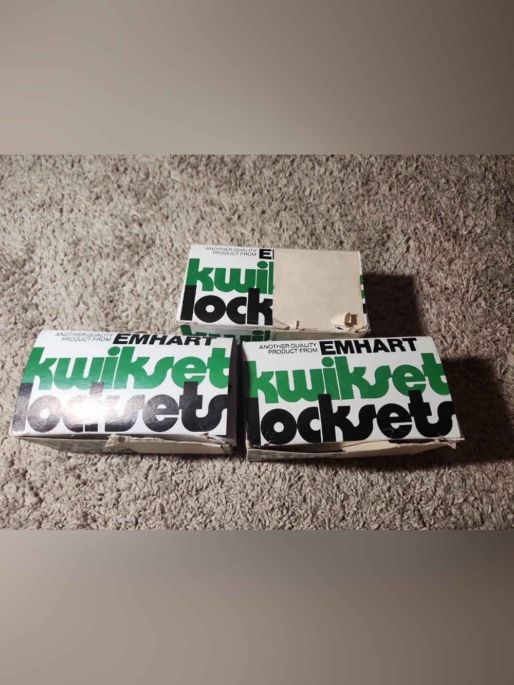 Vintage Emhart Kwikset Locksets Lot New Old Stock Retro Door Knobs NOS